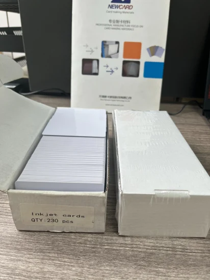 Inkjet Printable Cr80 White Blank PVC Plastic ID Card