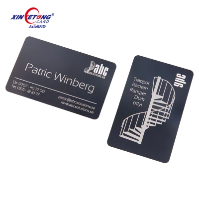 High Quality Stainless Steel Black Metal Business Card