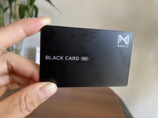 High Quality Metal Card Promotion Loyalty Card Black RFID Key Card for Access Control