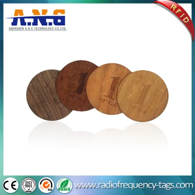 Eco-Friendly Custom Antique Circle Cutting Wooden Business NFC Card / Blank Card